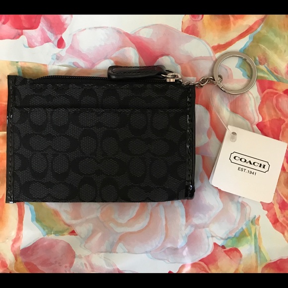Coach Handbags - Coach Keychain/coin purse 👜 NWT Black/Dark Gray